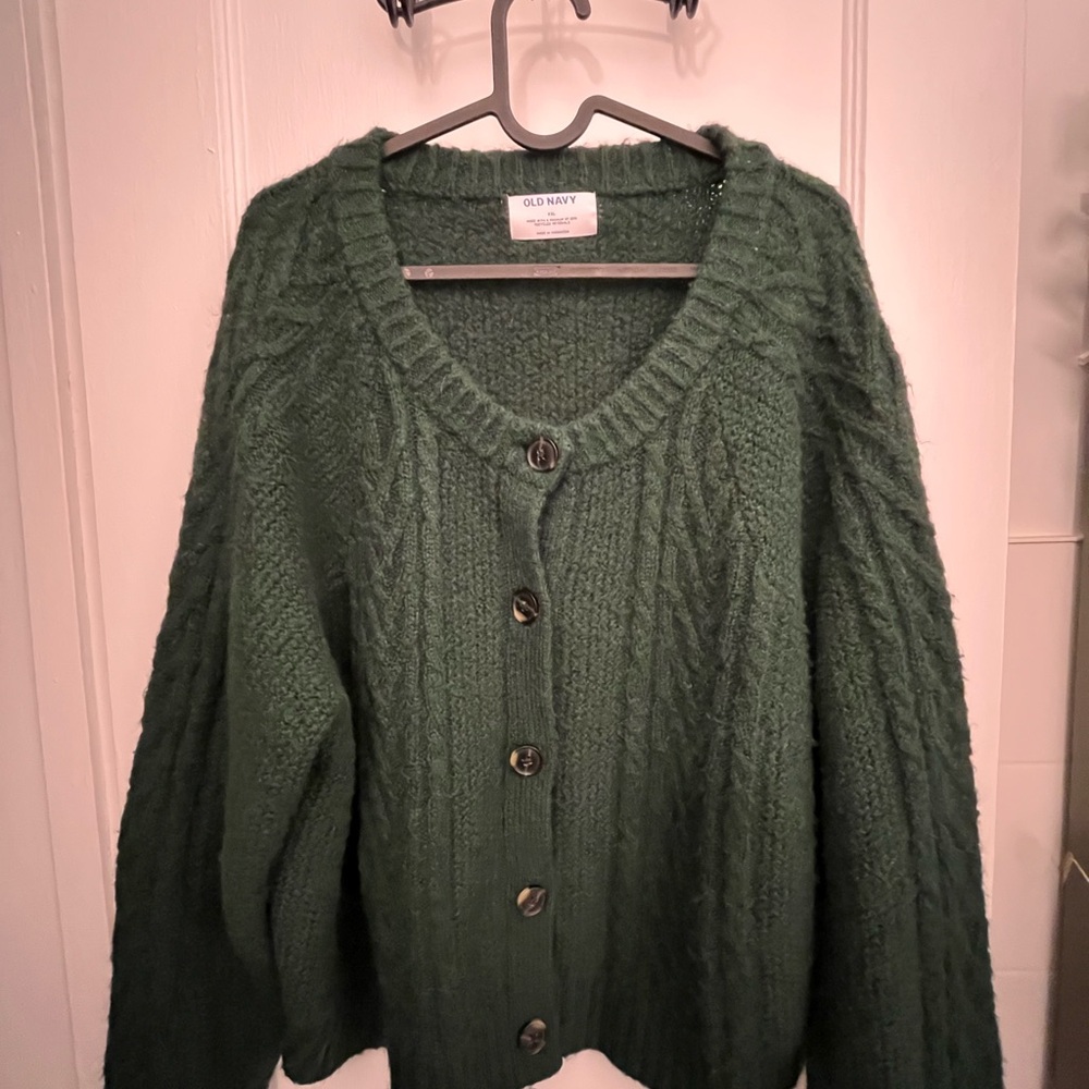 Old Navy Forest Green Button-Up Cardigan